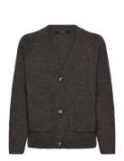 Vmboom Ls V-Neck Button Cardigan Ga Noos Vero Moda Brown