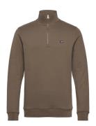 Organic Cotton Half-Zip Sweatshirt Lexington Clothing Brown