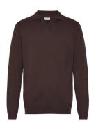 Splitneck Recycled Yarn Knit Lindbergh Brown
