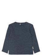 Merino Wool Ls Top Mikk-line Navy