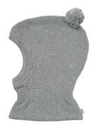 Knitted Balaclava Pomi Wheat Green