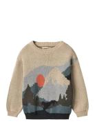 Jacquard Pullover William Wheat Beige