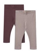 2 Rib Leggings Maddy Wheat Purple