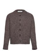 Rktulip Wool Blend Ls Short Cardiga Rosemunde Kids Brown