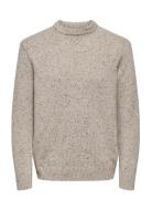 Onsbirky Reg Nap Crew Knit ONLY & SONS Beige
