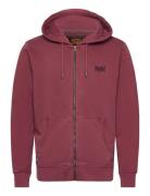 Essential Logo Washed Ziphood Superdry Burgundy