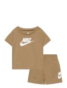 Ks-Knit Short Set Nike Beige