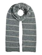 Pcnorma Long Stripe Scarf Bc Pieces Grey