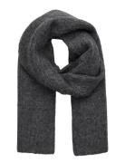 Rwtulip Wool Blend Rib Knit Scarf Rosemunde Grey