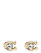 Coach Signature St Stud Earrings Coach Accessories Gold