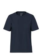 Pcria Ss Solid Tee Jrs Noos Bc Pieces Navy