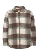 Wool Blend Shacket Timberland Brown