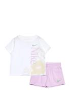 Ks-Knit Short Set Nike Pink