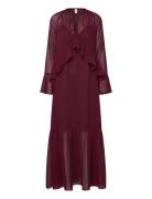 Yaschifa Ls Maxi Dress - Ka YAS Burgundy