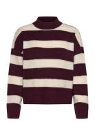 Vmminez Ls Highneck Short Pullover Vero Moda Maternity Burgundy