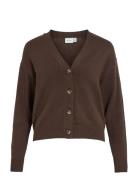 Viril V-Neck Knit Cardigan - Noos Vila Brown