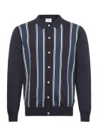 ?Knitted Polo Cardigan L/S Lindbergh Navy