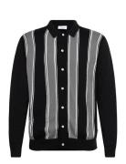 ?Knitted Polo Cardigan L/S Lindbergh Black