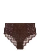 Lace Mesh Highwaist Briefs Understatement Underwear Brown