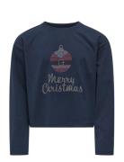 Kogriri Life Xmas L/S St S Top Jrs Kids Only Navy
