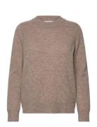 Merino Knit Pullover A-View Brown
