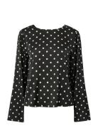 Pcjytta Ls Satin Top Wvn D2D Pieces Black