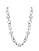 Globe Chunky Chain Necklace Silver Bud To Rose Silver