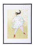 Ajo Illustration W/ Frame Bloomingville Patterned