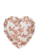 Whimsical Rose Heart Cushion Anna + Nina Red