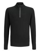 Jprblubarkley Knit Half Zip Jnr Jack & J S Black
