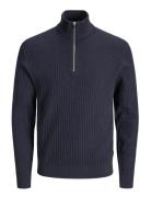 Jprblubarkley Knit Half Zip Jnr Jack & J S Navy