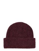 Alpaca Blend Knitted Beanie Lexington Clothing Burgundy