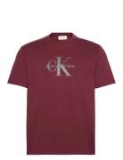 Ss Hero Monologo Tee 20S Calvin Klein Jeans Burgundy