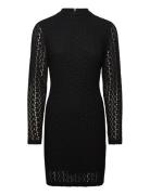Vezza Floral Mesh Dress Bardot Black