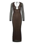 Yazmin Lace Midi Dress Bardot Black