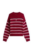 Tjw Badge Stripe Fluffy Sweater Tommy Jeans Red