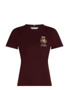 Gold Crest Reg Ss Tee Tommy Hilfiger Burgundy