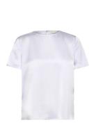 Matte Shine Satin Ss Shell Top Calvin Klein Purple