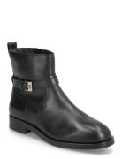 Th Buckle Riding Leather Bootie Tommy Hilfiger Black