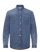 Ls Regular Denim Shirt Tommy Jeans Blue