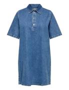 Cargry S/S Knee Dress Dnm Azg ONLY Carmakoma Blue