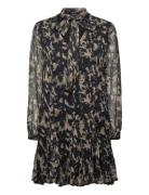 Hallie Crinkle Chiffon Dress French Connection Black