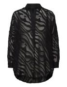 Zebra Devore Popover French Connection Black