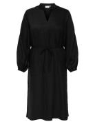 Carbay Ls V-Neck Blk Dress Wvn Bf ONLY Carmakoma Black