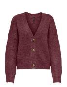 Carzoey L/S Cardigan Knt Noos ONLY Carmakoma Burgundy