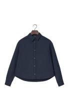 Cropped Pinstripe Shirt Lexington Clothing Black