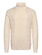 Cable Roll-Neck Knit Lindbergh Cream