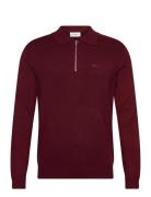 Ecovero L/S Zip Polo Lindbergh Burgundy