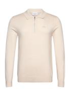 Ecovero L/S Zip Polo Lindbergh Cream