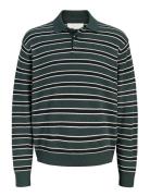 Jorargos Knit Stripe Polo Styd Aw25 Jack & J S Green